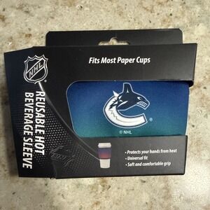 Reusable Insulated‎ Hot Cup Sleeve Vancouver Canucks NHL NWT Sok It Brand